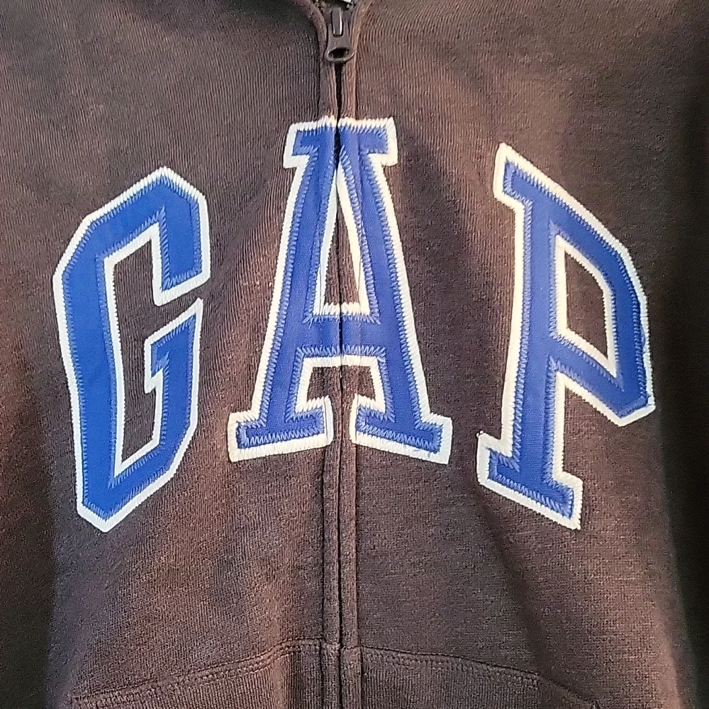Gap steel gray hooded zippered sweatshirt xxl